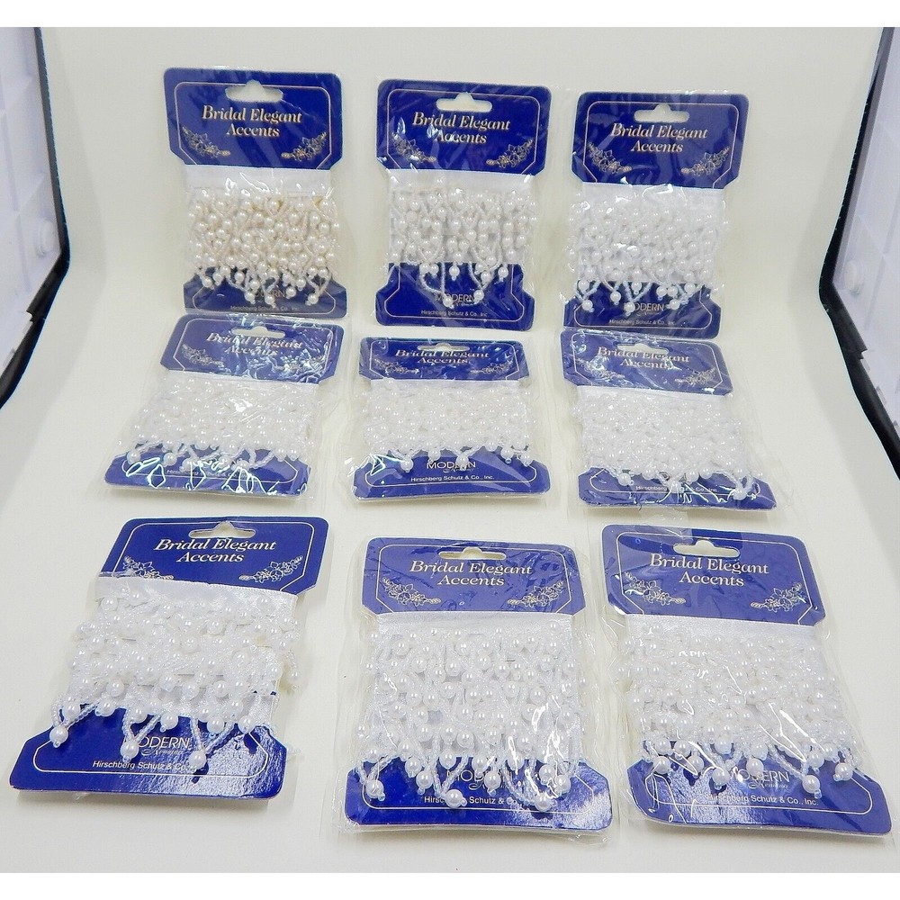 Hirschberg Schutz Modern Romance Bridal Elegant Accents Hanging Pearl Lot of 9